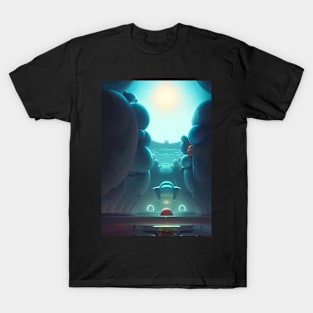 BLUE SPACEPORT ON PLANET TAG T-Shirt